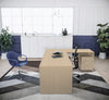Scrivania in melaminico con fianchi pannellati e gonna frontale per ufficio operativo cm. 120/140/160/180/200x80x74h