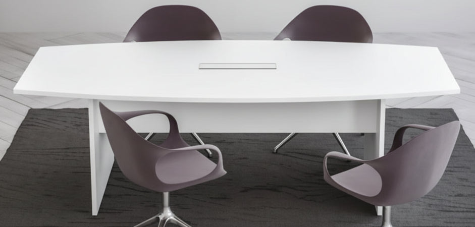 Tavolo direzionale in melaminico per 8 persone cm. 240x90/110x74h