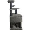 GUILY Tiragraffi grigio scuro - 50 x 50 x 141 cm - Grigio scuro - 2 piattaforme, 1 trespolo, 1 capanna, 1 rampa, 1 tunnel