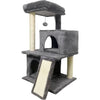 FLOPI Tiragraffi grigio scuro - 44,5 x 48 x 86 cm - Grigio scuro - 1 piattaforma, 1 palla da gioco, 2 cucce, 1 rampa
