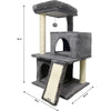FLOPI Tiragraffi grigio scuro - 44,5 x 48 x 86 cm - Grigio scuro - 1 piattaforma, 1 palla da gioco, 2 cucce, 1 rampa