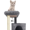 FLOPI Tiragraffi grigio scuro - 44,5 x 48 x 86 cm - Grigio scuro - 1 piattaforma, 1 palla da gioco, 2 cucce, 1 rampa