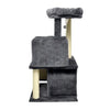 FLOPI Tiragraffi grigio scuro - 44,5 x 48 x 86 cm - Grigio scuro - 1 piattaforma, 1 palla da gioco, 2 cucce, 1 rampa