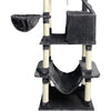 Tiragraffi TAYLOR - 60 x 50 x 206 cm - Grigio scuro - 2 piattaforme, 1 trespolo, 2 cabine, 1 amaca