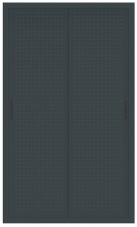 Armadio per archiviazione documenti da ufficio con ante forate cm. 120x37,5x200H