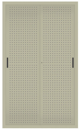 Armadio ufficio con struttura di metallo verniciata e piani ad incastro a gancio cm. 120x60x200H