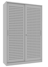 Armadio archivio documenti con struttura metallica e ante forate scorrevoli cm. 150x45x200H