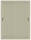 Armadio archivio documenti con struttura metallica e ante forate scorrevoli cm. 150x45x200H