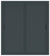 Armadio ufficio per archiviazione con ante scorrevoli in metallo forato cm. 180x37,5x200H