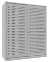 Armadio archiviazione con ante scorrevoli in lamiera forata verniciata cm. 180x60x200H