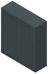 Armadio archiviazione con ante scorrevoli in lamiera forata verniciata cm. 180x60x200H