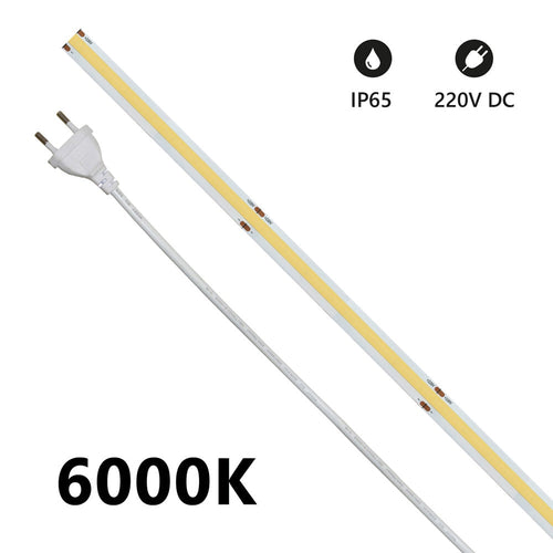 STRISCIA LED COB IP65 20M. 6500K 220V 15W  1350LM - Prezzo al mt.