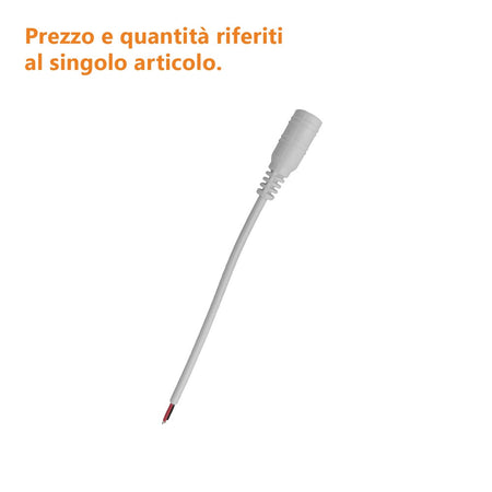 CAVO CONNETTORE FEMMINA DC+FILI SPELATI
