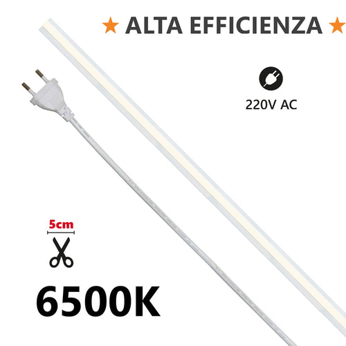 Striscia LED ad Alta Efficienza MILKY - 20m - 6500K 230V 1250lm/m