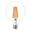 LAMPADA LED GLOBO A FILAMENTO TRASPARENTE G125 E27 18W 3000K - 3200lm