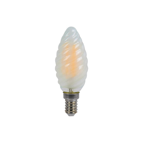 Tortiglione C35 Vetro Frost 4W 550lm 3000K E14