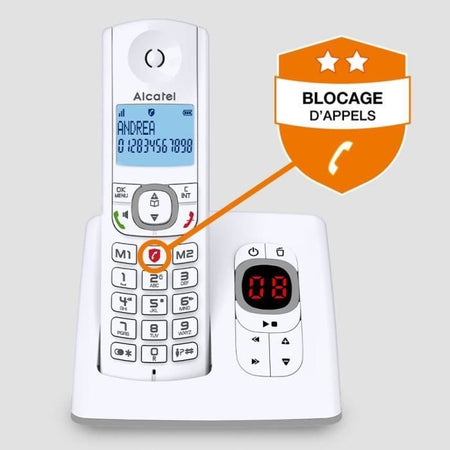 Telefono cordless Alcatel Classic F530 Voice Solo grigio