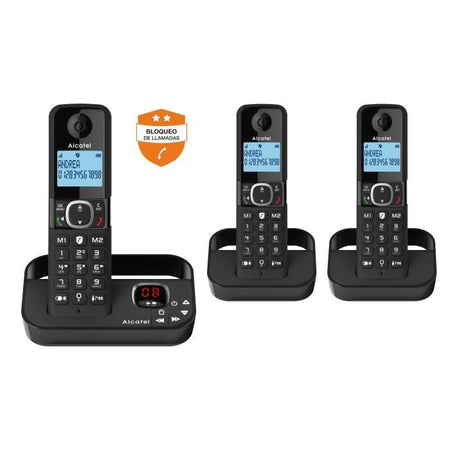 Telefono fisso cordless - ALCATEL - F860 voice trio nero - Blocco delle chiamate indesiderate