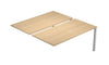 Postazione doppia aggiuntiva per scrivanie a postazioni contrapposte cm. 140/160/180x168x73h