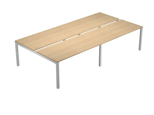Postazione doppia aggiuntiva per scrivanie a postazioni contrapposte cm. 140/160/180x168x73h