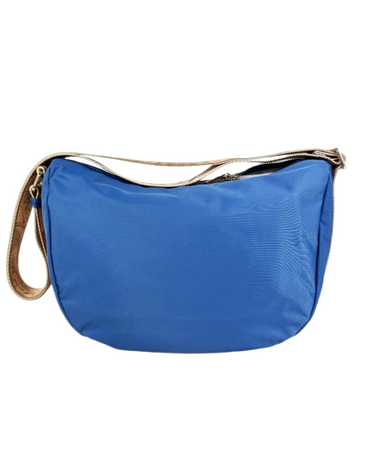 1^ Classe Borsa donna Nylon Eco Vibe tracolla a mezzaluna grande Nero