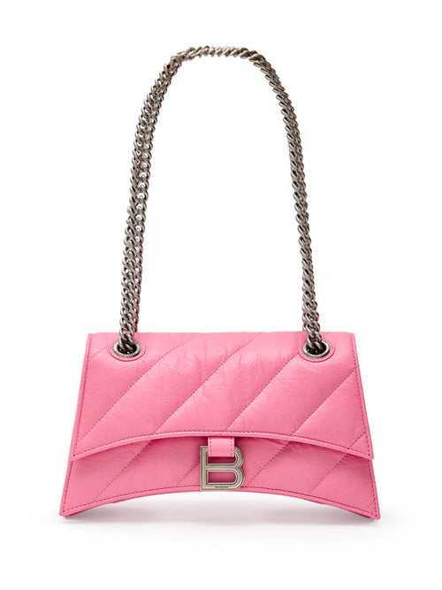 Balenciaga Borsa a Spalla Crush con Catena Silver da donna
