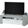 Porta TV a 2 ante AMBIT - stile moderno - grigio e bianco - L 120 cm