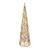 Albero di Natale Supreme cono glitterato con luci a led Color Oro