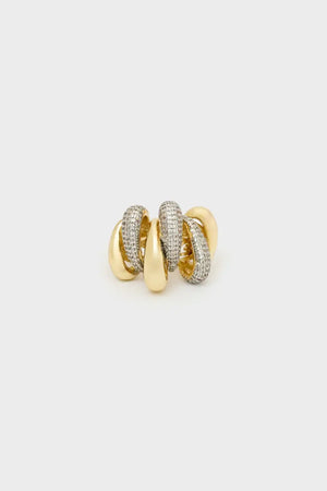 Anello bicolore con pietre | NALÌ