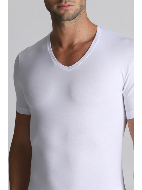 Alpina Maglietta collo V Maniche Corte in cotone elasticizzato ANM083 2505S22