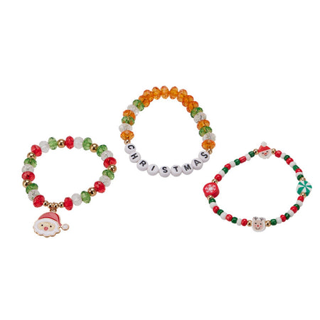 Braccialetti di Natale leggeri per decorazioni natalizie set da 3