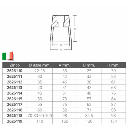 Anodo Ricambio Ø Mm.70-80-90-100