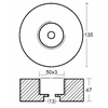Anodo Tondo Ø Mm.135 H.47
