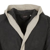 Accappatoio Voyage L/XL Carrara in microspugna di cotone 280 gr/mq, profili a contrasto, con cappuccio e tasche, in custodia trasparente richiudibile.