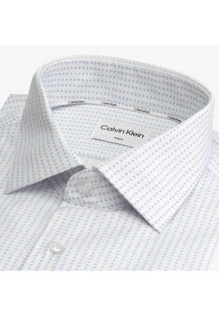 calvin klein CAMICIA THERMO TECH STRIPE FITTED SHIRT da uomo