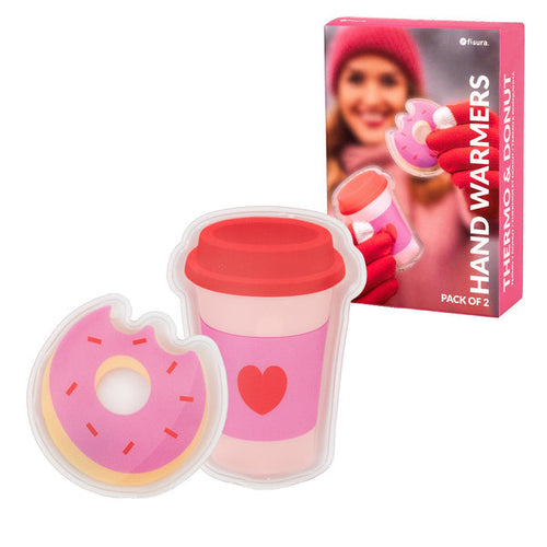FISURA Set 2 scaldamani a forma di thermos e donut