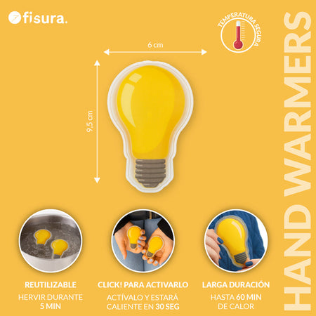FISURA Scaldamani a forma di lampadina