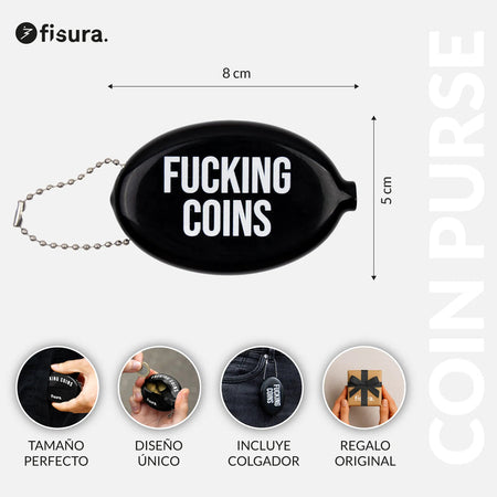 FISURA Porta monete con scritta "All you need is money"
