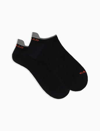 Gallo Sneakers uomo cotone leggero nero righe multicolor e windsor calze uomo