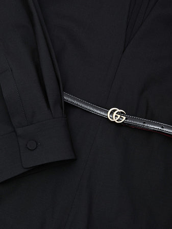 Gucci Abito Tuta in Nero con Cintura da donna