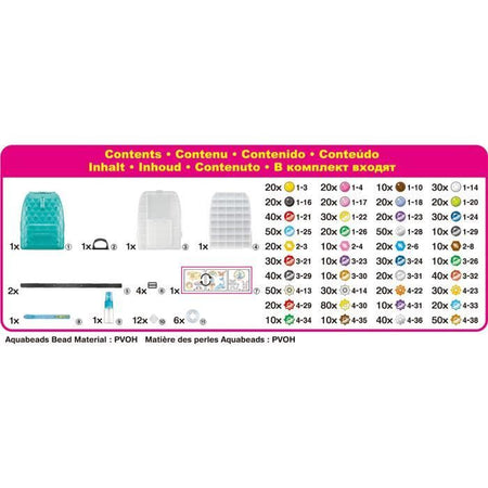 Gioco di perline da stirare - AQUABEADS - 31993 - Lo zaino DX creativo