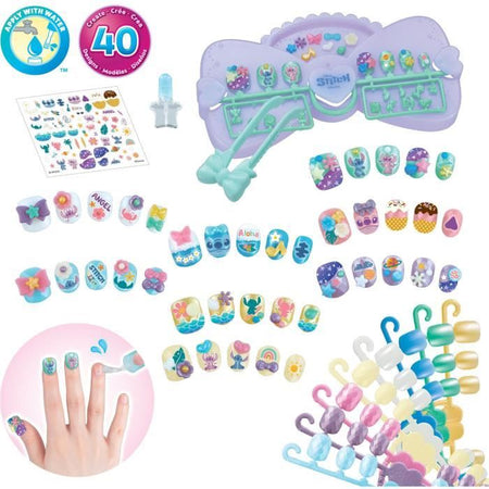Il mio kit manicure - AQUABEADS - Stitch - 40 unghie - Adesivi