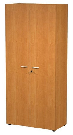Libreria da ufficio in legno di vario colore con piani e ante battenti cm. 90x45,8x200h