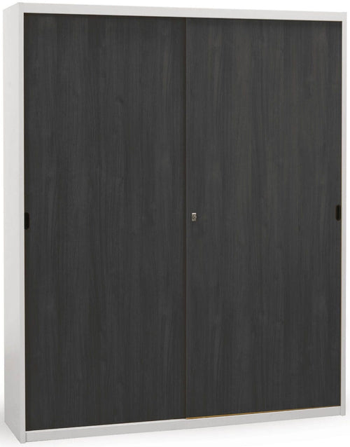 Armadio metallico per ufficio con ante scorrevoli in melaminico cm. 150x45x200h