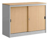 Armadio metallico scorrevole con ante in melaminico da ufficio cm. 120x45x69h