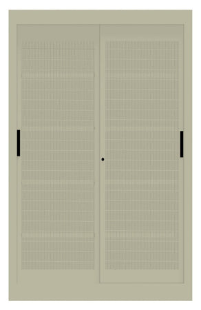 Armadio metallico per archiviazione con ante in rete scorrevoli cm. 120x60x200H
