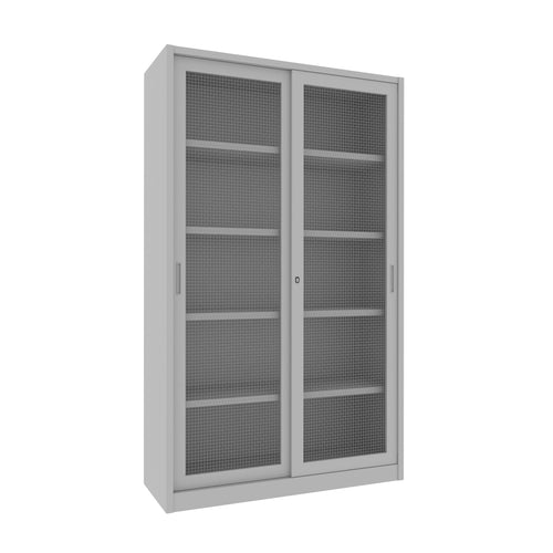 Armadio per archiviazione da ufficio con ante a rete metalliche cm. 120x45x200h