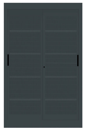 Armadio per archiviazione da ufficio con ante a rete metalliche cm. 120x45x200h