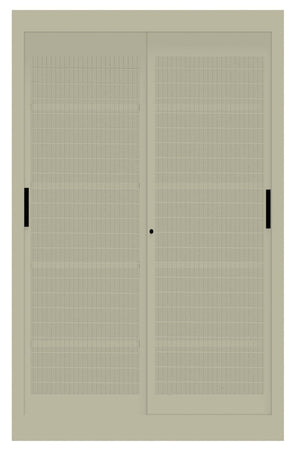 Armadio per archiviazione da ufficio con ante a rete metalliche cm. 120x45x200h