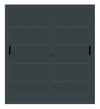 Armadio per archivio documenti da ufficio con piani interni regolabili in altezza e ante in rete cm. 180x60x200H